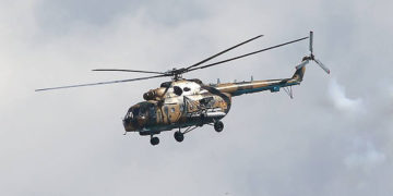 Mi-8 military helicopter