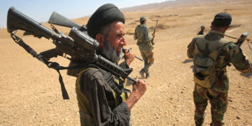 بڵاوه‌پێكردنى هێزى حه‌شدى شه‌عبى له‌ حه‌ویجه‌ | فۆتۆ: Ahmad al-Rubaye / AFP