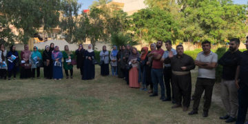 گردبوونه‌وه‌ى مامۆستایانى ناڕازى له‌ گه‌رمیان | فۆتۆ: سیروان حه‌سه‌ن / SNN