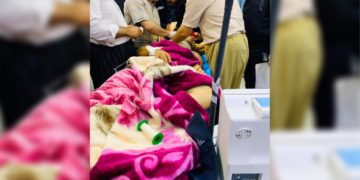 وێنهى پۆلیسه برینداركراوهكه له نهخۆشخانهى فریاكهوتنى ههڵهبجه | فۆتۆ: عهلى حهمهسهعید