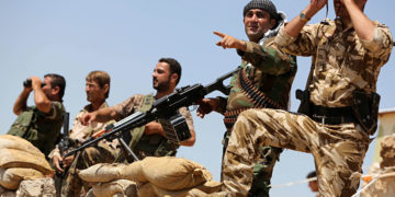 وێنەیەکی هێزەکانی پێشمەرگە