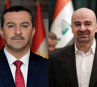 بافڵ تاڵهبانى، هاوسهرۆكى یهكێتیی نیشتمانيى كوردستان و ههڤاڵ ئهبووبهكر، پارێزگارى سلێمانى | فۆتۆ: SNN