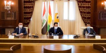 شاندی باڵای دانوستانكاری حكومەتی هەرێم به سهرۆكایهتى قوباد تاڵەبانی | فۆتۆ: ئهژى عومهر