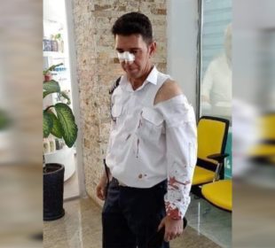 ئەدیب محه‌مه‌د، ئه‌و پۆلیسه‌ى كه‌ هێرشى كرایه‌ سه‌ر | فۆتۆ: به‌ڕێوه‌به‌رایه‌تى هاتووچۆى گه‌رمیان