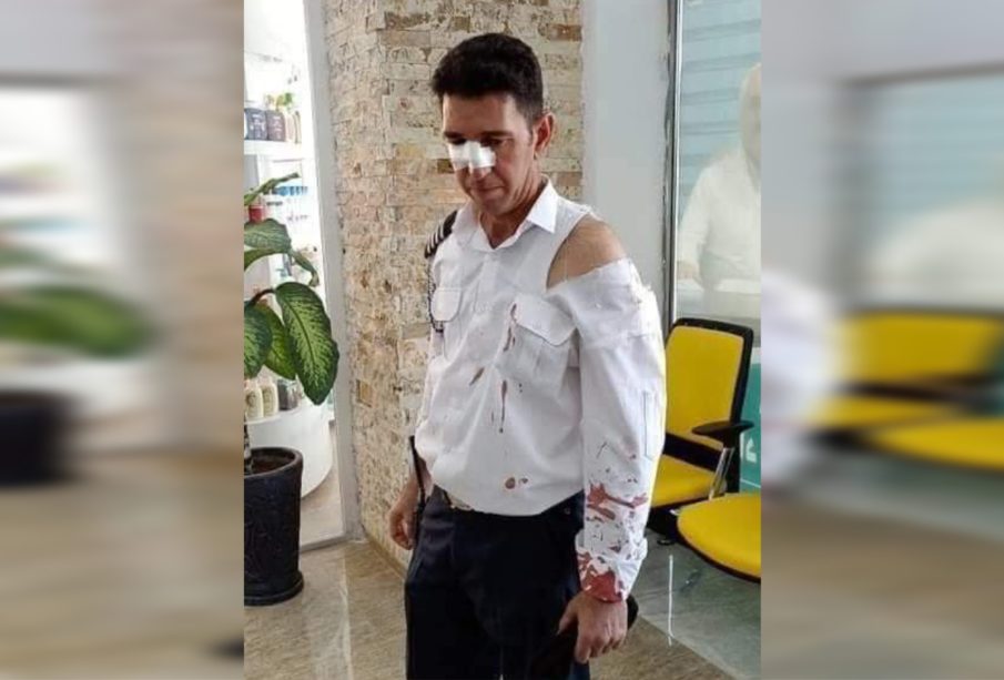 ئەدیب محه‌مه‌د، ئه‌و پۆلیسه‌ى كه‌ هێرشى كرایه‌ سه‌ر | فۆتۆ: به‌ڕێوه‌به‌رایه‌تى هاتووچۆى گه‌رمیان