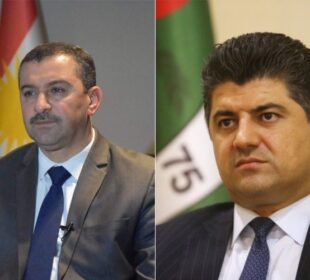 لاهور شێخ جەنگی، هاوسەرۆکی یەکێتى و هەڤاڵ ئەبوبەکر، پارێزگاری سلێمانی | فۆتۆ: SNN