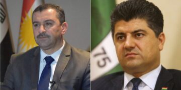 لاهور شێخ جەنگی، هاوسەرۆکی یەکێتى و هەڤاڵ ئەبوبەکر، پارێزگاری سلێمانی | فۆتۆ: SNN