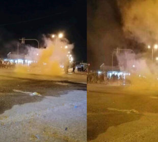 دوو وێنهى خۆپیشاندانهكهى كفرى له شهواى رابردوودا