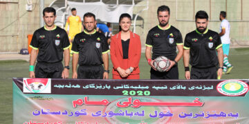 بێریڤان جه‌لال لەگەڵ ستافی ناوبژیوانان