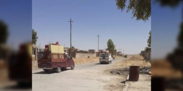 کۆچکردنى هاووڵاتییان بەهۆى داعشەوە لە خانەقین | فۆتۆ: SNN