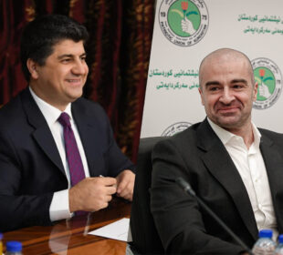 بافڵ تاڵه‌بانى و لاهور شێخ جه‌نگى، هاوسەرۆكانی یەكێتی نشتیمانی كوردستان | فۆتۆ: SNN