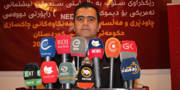 كۆنگره‌ى رۆژنامه‌وانى فه‌رمان ڕه‌شاد، سه‌رۆكی رێكخراوی ستۆپ | فۆتۆ: SNN