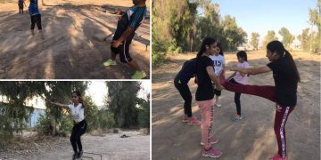 یاریزانان لە کاتی راهێناندا