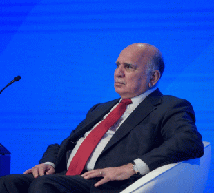 فوئاد حسێن، وهزیرى دهرهوهى عێراق | فۆتۆ: Mazin Mahdi / AFP