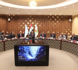 كۆبوونهوهى شاندى ههرێم لهگهڵ وهزیرى نهوتى عێراق | فۆتۆ: IRAQGOV