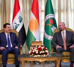 كۆبوونه‌وه‌ى بافڵ جه‌لال تاڵه‌بانى له‌گه‌ڵ سه‌رۆكوه‌زیرانى عێراق | فۆتۆ: SNN