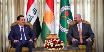 كۆبوونه‌وه‌ى بافڵ جه‌لال تاڵه‌بانى له‌گه‌ڵ سه‌رۆكوه‌زیرانى عێراق | فۆتۆ: SNN