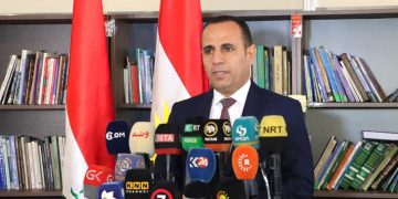 فه‌همى بورهان، سه‌رۆكی ده‌سته‌ی ناوچه‌ كوردستانییه‌كانی ده‌ره‌وه‌ی ئیداره‌ی هه‌رێم | فۆتۆ: GK
