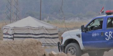 جێگیربونی هێزێكی ئەمنی، لەناو گوندی شەناغە لە ناحیەی سەرگەڕان دوای دروستبونی كێشە لە نێوان جوتیارانی كورد و عەرەب | KirkukNow