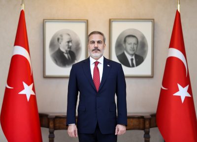هاكان فیدان، وه‌زیرى ده‌ره‌وه‌ى توركیا | فۆتۆ: AFP