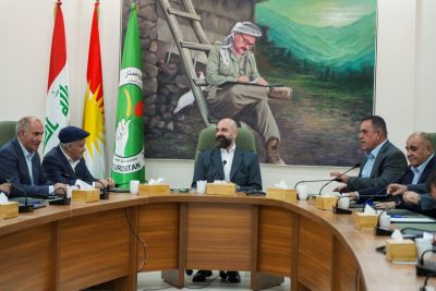 كۆبوونه‌وه‌ى مه‌كته‌بى سیاسى یه‌كێتیى نیشتمانیی كوردستان كه‌ له‌ كه‌ركوك به‌ سه‌رپه‌رشتى بافڵ جه‌لال تاڵه‌بانى، سه‌رۆكى یه‌كێتى | فۆتۆ: PUK Media