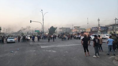 دیمه‌نێك له‌ گرژى و خۆپیشاندانه‌كانى دوێنێى كه‌ركوك | فۆتۆ: KirkukNow