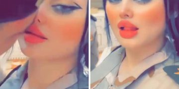 به‌شێك له‌و گرته‌ ڤیدیۆیه‌ى كه‌ كوڕ و كچێكى عێراقى تێیدا به‌جلى سه‌ربازیه‌وه‌ یه‌كترى ماچ ده‌كه‌ن | فۆتۆ: تۆڕه‌ كۆمه‌ڵایه‌تیه‌كان