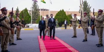 قوباد تاڵهبانى، جێگرى سهرۆكى حكومهت و شۆڕش ئیسماعیل، وهزیرى پێشمهرگه | فۆتۆ: ئهژى عومهر