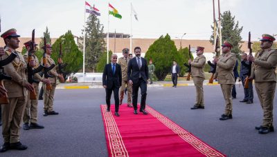 قوباد تاڵه‌بانى، جێگرى سه‌رۆكى حكومه‌ت و شۆڕش ئیسماعیل، وه‌زیرى پێشمه‌رگه‌ | فۆتۆ: ئه‌ژى عومه‌ر