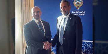 سه‌رۆكى یه‌كێتیی نیشتمانیی كوردستان و وه‌زیرى ده‌ره‌وه‌ى كوه‌یت | فۆتۆ: SNN