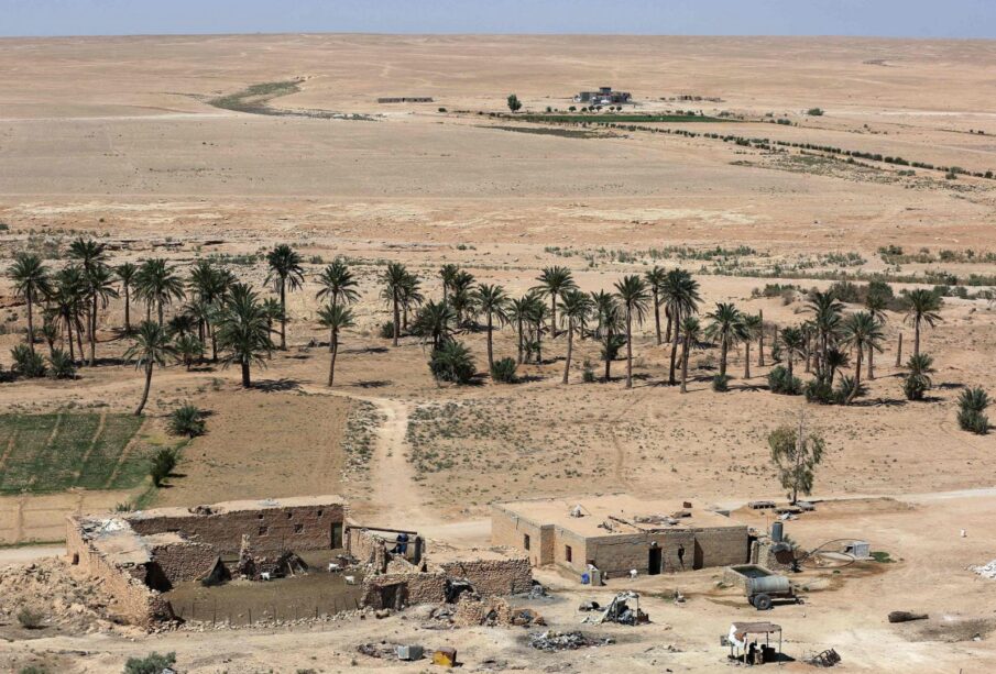 بیابانى ساهیل له‌ باكوورى ڕۆژهه‌ڵاتى به‌غدا | فۆتۆ: AL-RUBAYE AFP