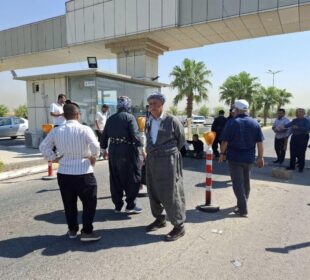 خۆپیشاندانى هاووڵاتیانى ههولێر لهبهر بێئاوى | فۆتۆ: SNN